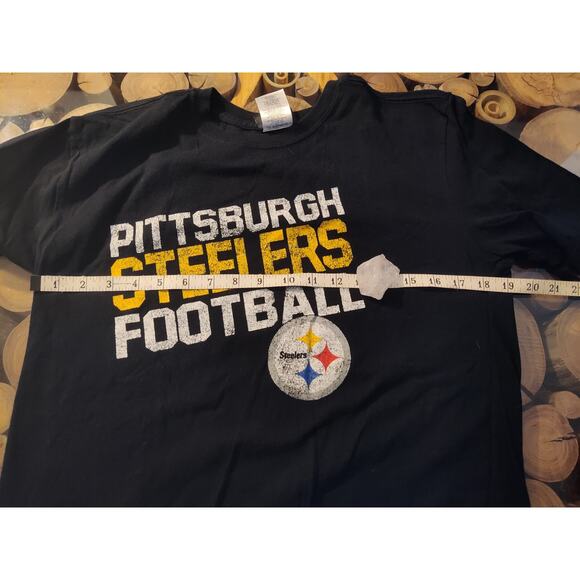 Reebok Pittsburg Steelers football distressed logo graphic tee t-shirt XL - Picture 7 of 8